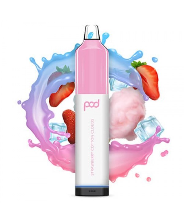 Pod Juice Synthetic Mesh 5500 Strawberry Cotton Clouds Disposable Vape Pen