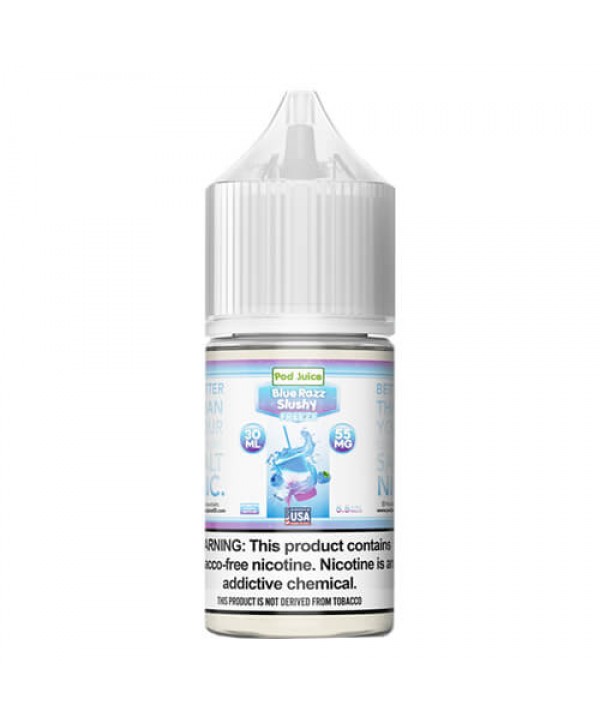 Pod Juice Synthetic Salts Blue Razz Slushy Freeze eJuice