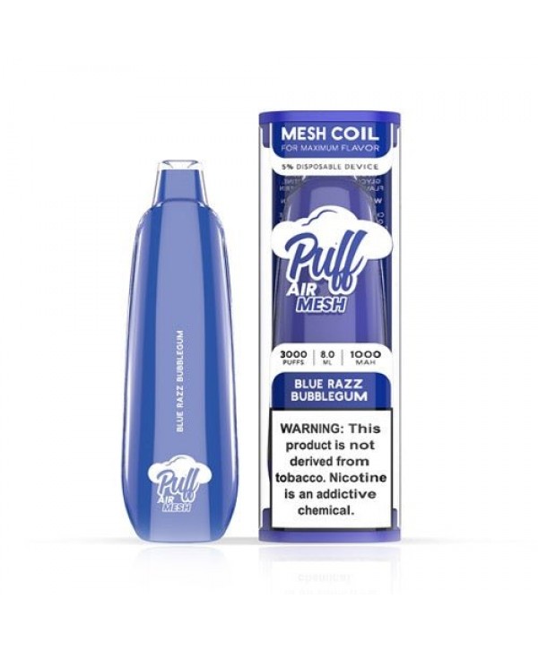 Puff Air Mesh Blue Razz Bubblegum Synthetic Disposable Vape Pen